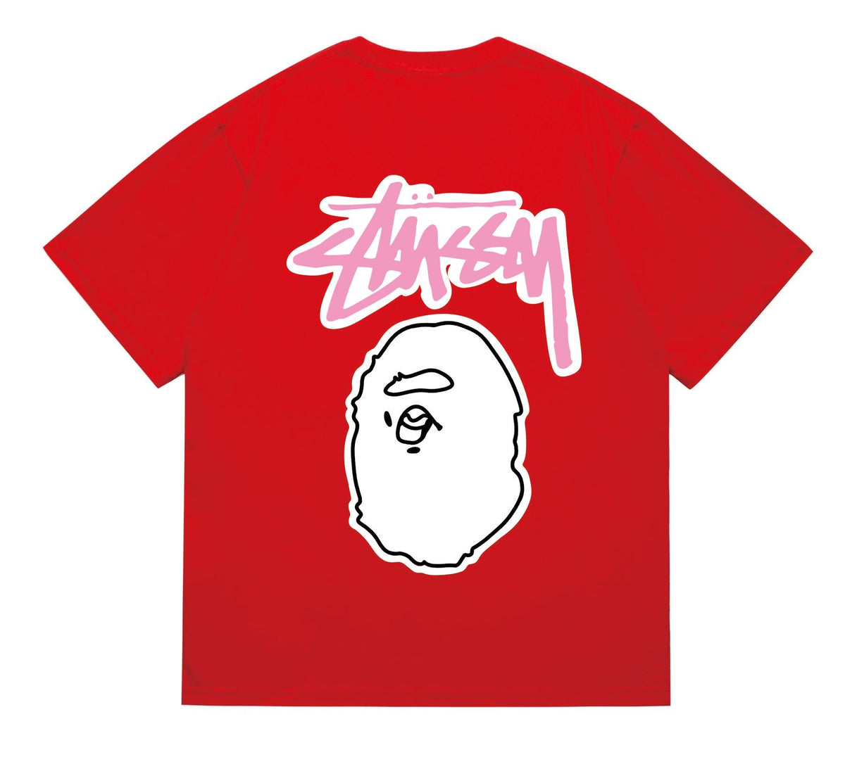 BAPE Light Face Graffiti Wordmark T-Shirt ¡ª back