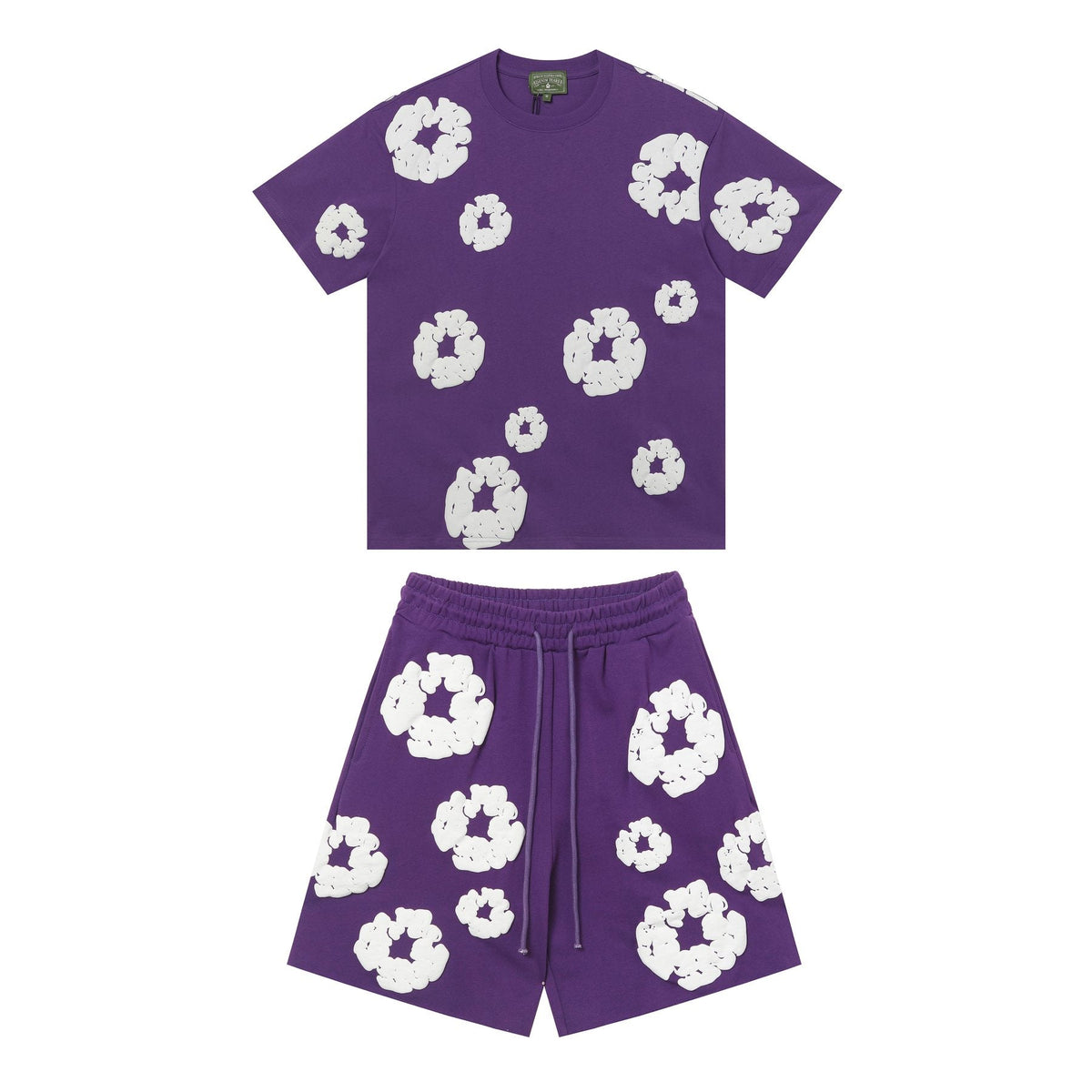 DENIM TEARS All-Over Flower Short-Sleeve Set ¡ª front