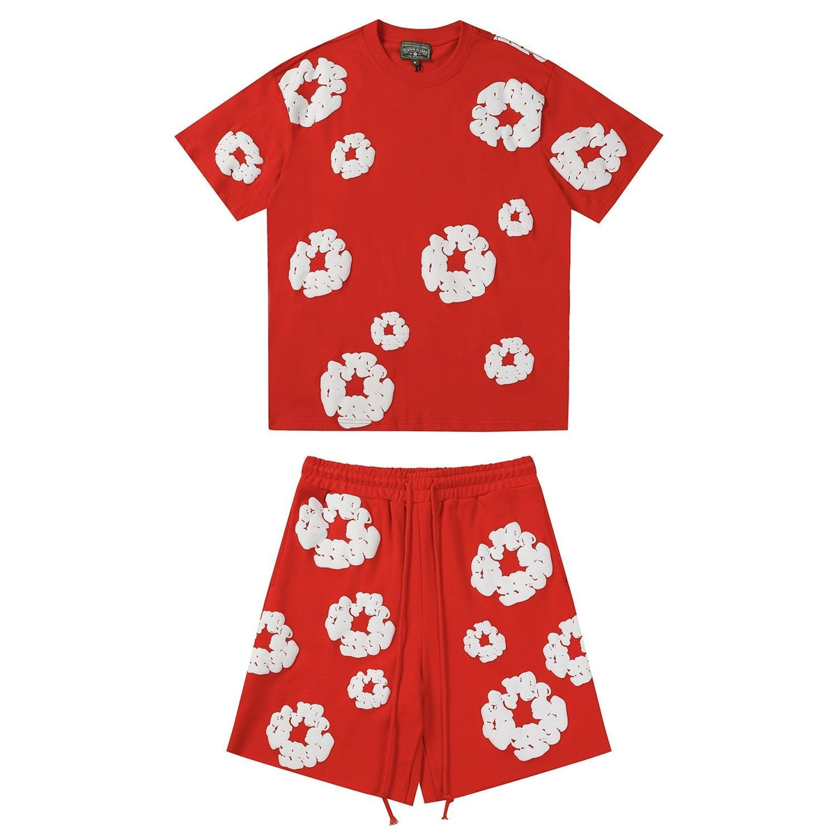 DENIM TEARS Floral Cloud Print Short-Sleeve Set ¡ª front