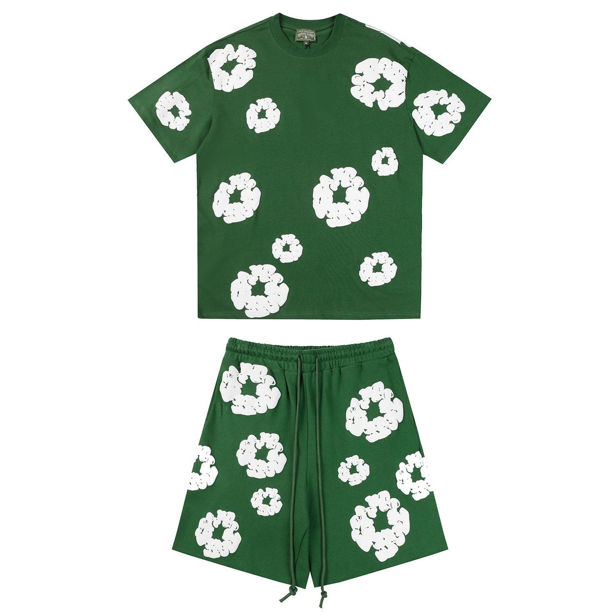 DENIM TEARS Floral Cloud Print Short-Sleeve Set ¡ª front