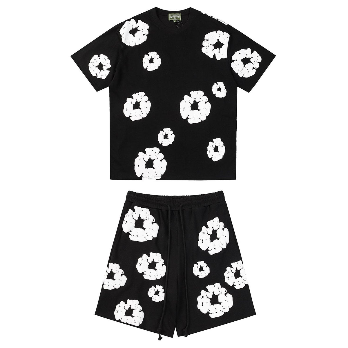DENIM TEARS Floral Cloud Print Short-Sleeve Set ¡ª front