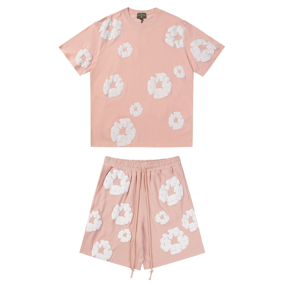 DENIM TEARS Floral Cloud Print Short-Sleeve Set ¡ª front