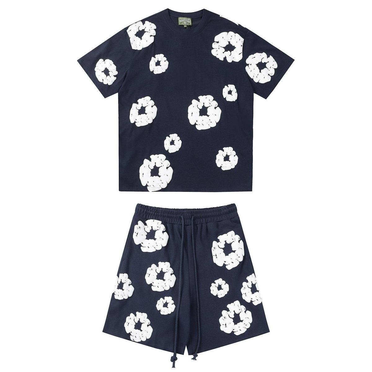DENIM TEARS Floral Cloud Print Short-Sleeve Set ¡ª front