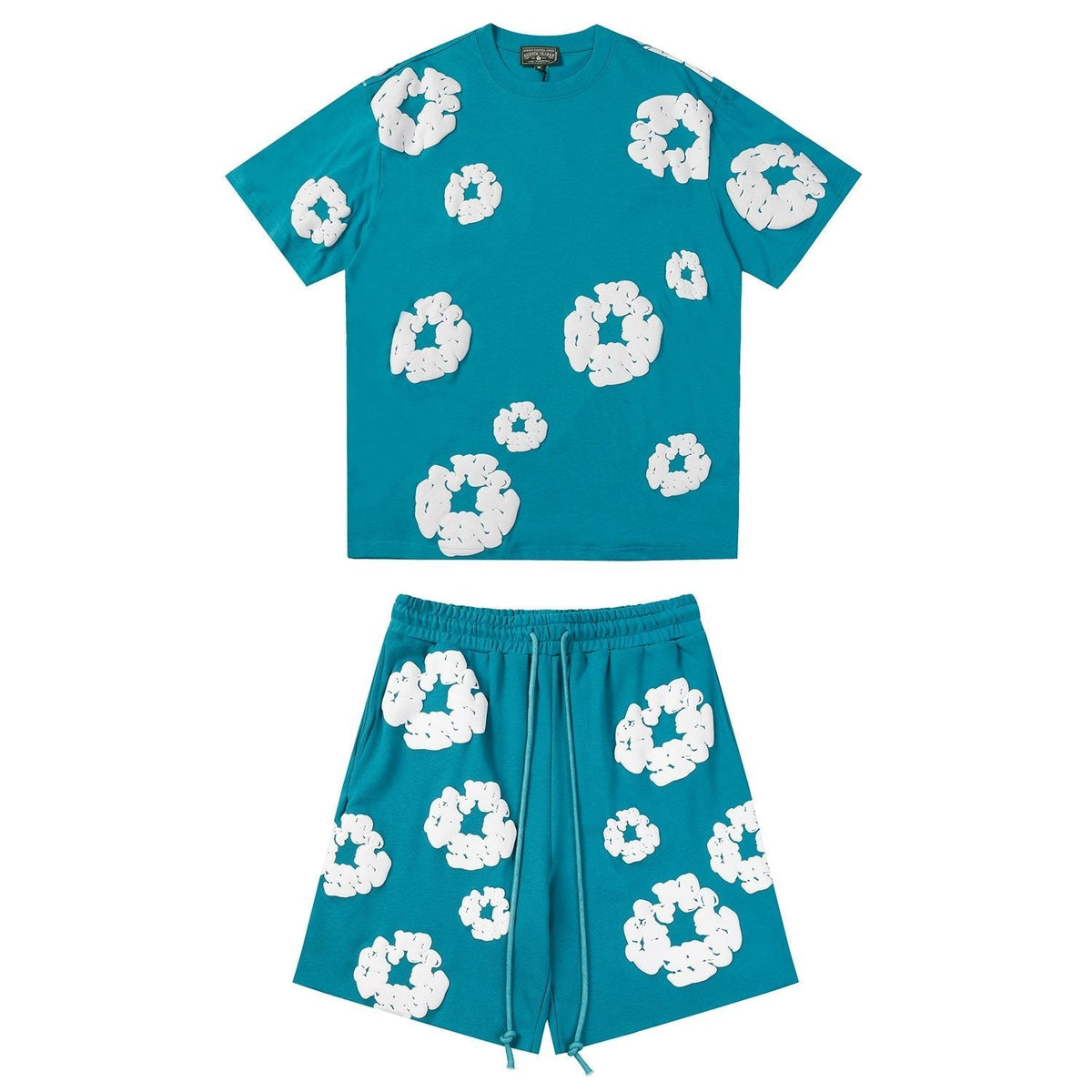 DENIM TEARS Cotton Wreath Graphic Short-Sleeve Set ¡ª front